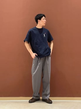 「アイテム（その他シューズ、ブラウン系）」を使った、ア デイ イン ザ　ライフさん（メンズ・167cm）の春コーディネート