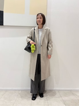 「アイテム（チェスターコート）」を使った、ア デイ イン ザ　ライフさん（レディース・166cm）の冬コーディネート