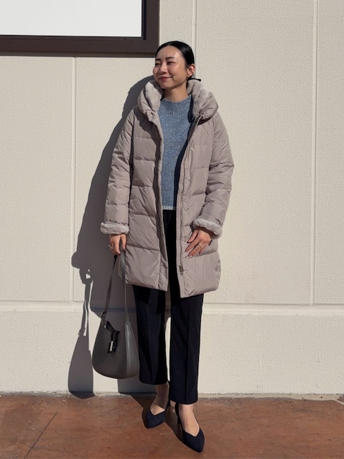 セール】フェイクファー ショールカラー ダウンコート＜A DAY IN THE