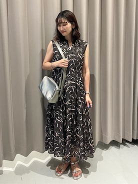 「A DAY IN THE LIFE UNITED ARROWS(アデイインザライフユナイテッドアローズ)のシアータック スキッパーワンピース ‐ウォッシャブル‐<A DAY IN THE LIFE>(ワンピース、ブラウン系)」を使った、ア デイ イン ザ ライフさん(レディース・160cm)の夏コーディネート
