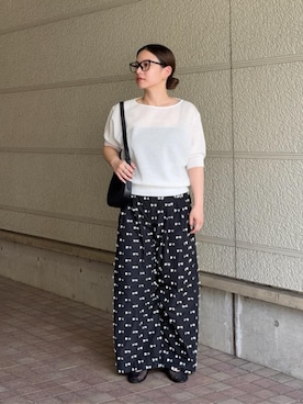 「半袖ニット」｜ア デイ イン ザ　ライフさん（レディース・154cm）の夏コーディネート