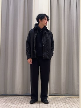 「A DAY IN THE LIFE UNITED ARROWS(アデイインザライフユナイテッドアローズ)のショート ハンティング ジャケット-防風-<A DAY IN THE LIFE>(その他アウター、ブラック系)」を使った、ア デイ イン ザ ライフさん(レディース・162cm)の秋コーディネート