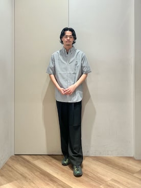 「A DAY IN THE LIFE UNITED ARROWS(アデイインザライフユナイテッドアローズ)のシャイニー ポンチ ジャストクルーネックカットソー<A DAY IN THE LIFE>(Tシャツ/カットソー、ブラック系)」を使った、ア デイ イン ザ ライフさん(レディース・156cm)の夏コーディネート