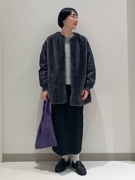 「スカートコーデ」｜「アイテム（ブルゾン）」を使った、ア デイ イン ザ　ライフさん（レディース・167cm）の秋コーディネート