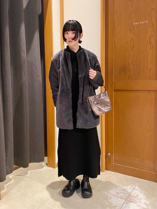 あ*！様 UNITED ARROWS ナイロン×フェイクファーコンビブルゾン A DAY 