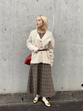 「チェックワンピース」｜ア デイ イン ザ　ライフさん（レディース・153cm）の春コーディネート