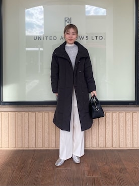 「アイテム（ボストンバッグ）」を使った、ア デイ イン ザ　ライフさん（レディース・163cm）の冬コーディネート