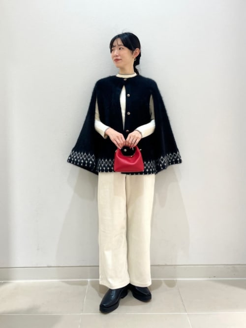 セール】リブ バイカラー ハイネックニット ‐ウォッシャブル‐ ＜A DAY