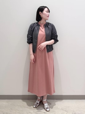 「Tシャツワンピ」｜ア デイ イン ザ　ライフさん（レディース・161cm）の春コーディネート