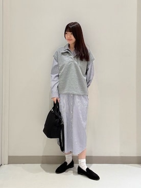 「A DAY IN THE LIFE UNITED ARROWS(アデイインザライフユナイテッドアローズ)のナイロン ドロスト ショルダーバッグ <A DAY IN THE LIFE>(ショルダーバッグ、ブラック系)」を使った、ア デイ イン ザ ライフさん(レディース・162cm)の秋コーディネート