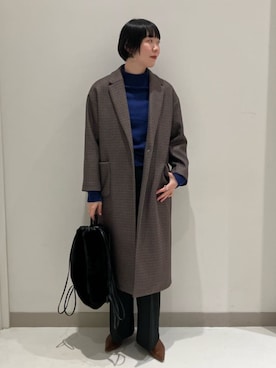「アイテム（チェスターコート）」を使った、ア デイ イン ザ　ライフさん（レディース・167cm）の冬コーディネート