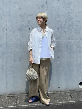 「アイテム（ハンドバッグ、ゴールド系）」を使った、ア デイ イン ザ　ライフさん（レディース・153cm）の春コーディネート