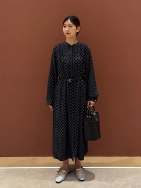 「A DAY IN THE LIFE UNITED ARROWS(アデイインザライフユナイテッドアローズ)のバックプリーツ シャツワンピース ‐ウォッシャブル‐<A DAY IN THE LIFE>(ワンピース、ブルー系)」を使った、ア デイ イン ザ ライフさん(レディース・162cm)の秋コーディネート