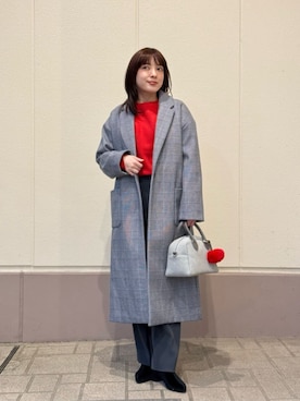 「ニット/セーター」｜「アイテム（チェスターコート）」を使った、ア デイ イン ザ　ライフさん（レディース・151cm）の秋コーディネート