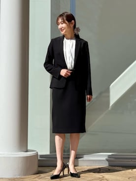 「アイテム（スーツスカート）」を使った、ア デイ イン ザ　ライフさん（レディース・163cm）の冬コーディネート