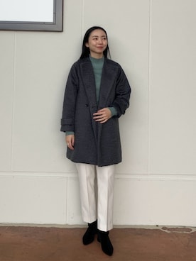 「オフィススタイル」｜「アイテム（パンツ）」を使った、ア デイ イン ザ　ライフさん（レディース・168cm）の冬コーディネート