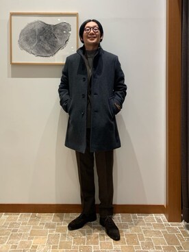 「アイテム（その他アウター、グレー系）」を使った、ア デイ イン ザ　ライフさん（メンズ・173cm）の冬コーディネート