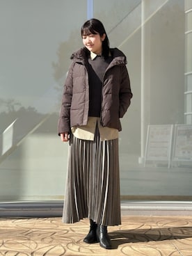 「アイテム（スカート）」を使った、ア デイ イン ザ　ライフさん（レディース・165cm）の冬コーディネート