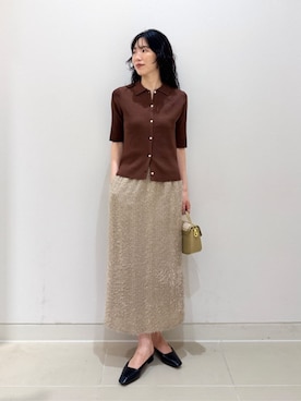 「半袖ニット」｜ア デイ イン ザ　ライフさん（レディース・162cm）の夏コーディネート