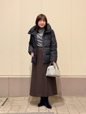 「スカートコーデ」｜「アイテム（ダウンジャケット/コート）」を使った、ア デイ イン ザ　ライフさん（レディース・151cm）の秋コーディネート