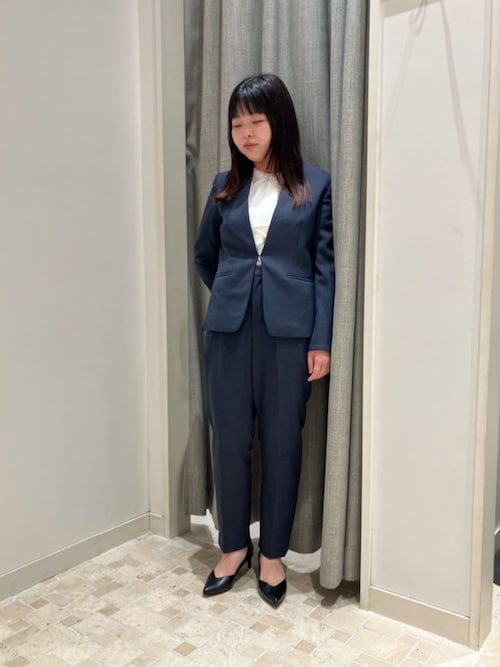 セール】グレンチェック Vネックジャケット ‐セットアップ対応