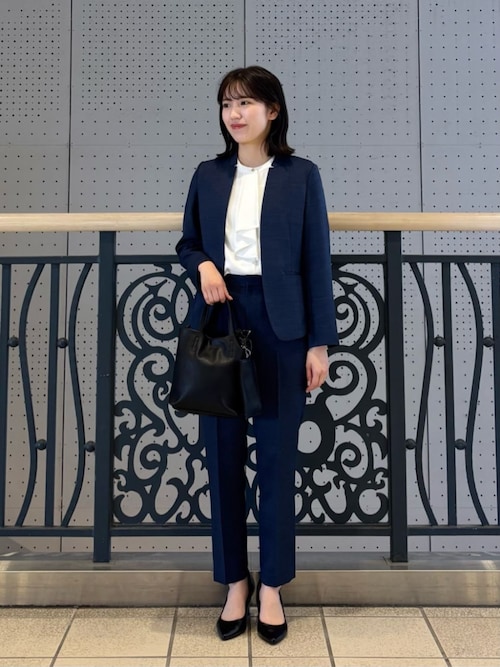 セール】スラブツイル デザインラペルジャケット ‐マシン