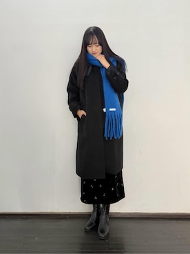 「アイテム（ステンカラーコート）」を使った、ア デイ イン ザ　ライフさん（レディース・170cm）の冬コーディネート