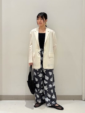「A DAY IN THE LIFE UNITED ARROWS（アデイインザライフユナイテッドアローズ）のリネンレーヨン イージーワイドパンツ ‐ウォッシャブル‐＜A DAY IN THE LIFE＞（Pants、その他）」を使った、ア デイ イン ザ　ライフさん（レディース・155cm）の春コーディネート