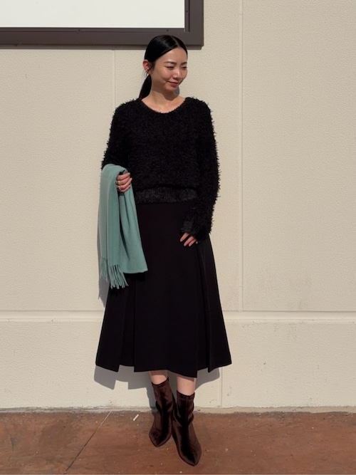 セール】ニットメルトン タック フレアスカート ＜A DAY IN THE LIFE