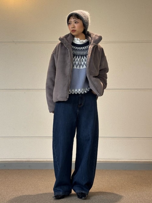 フェイクファー スタンドカラーブルゾン ＜A DAY IN THE LIFE