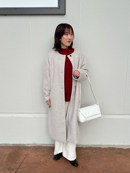 2500Aアメリヴィンテージ アートフラワーカーディガン　ノーカラーコート セール】ニットモッサ ノーカラーコート ＜A DAY IN THE LIFE＞（ノー