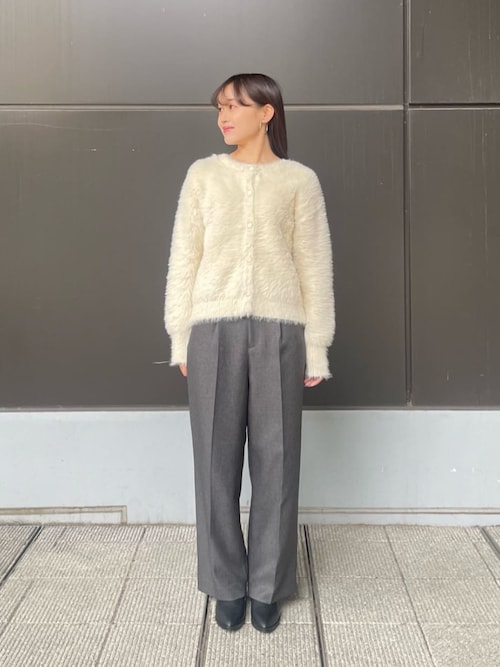 UNITED ARROWS 使用感のない美品　S ツイード　オンオフ兼用　高級感 セール】ツイードライク タックワイドパンツ ‐ウォッシャブル