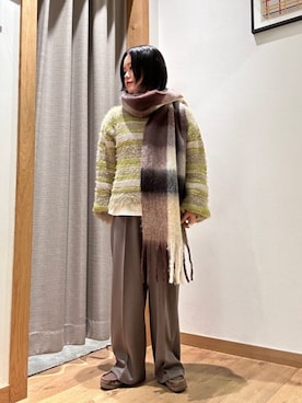 「アイテム（スラックス）」を使った、ア デイ イン ザ　ライフさん（レディース・156cm）の冬コーディネート