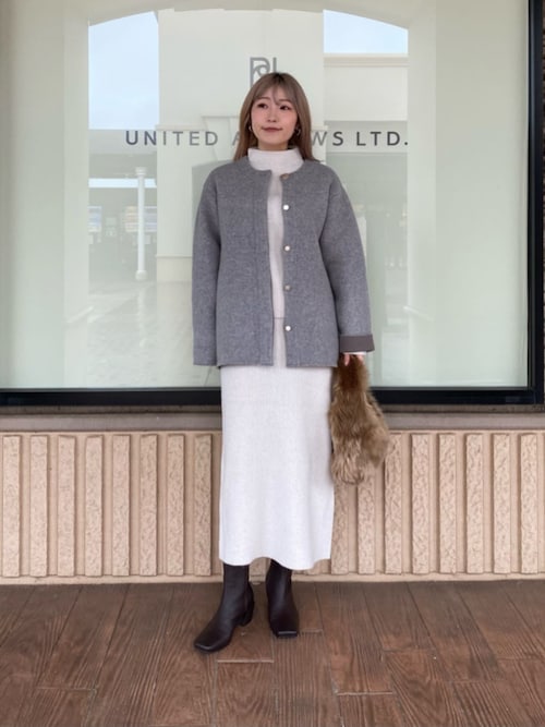 ダブルフェイス ニット ショートコート ＜A DAY IN THE LIFE＞（ノー