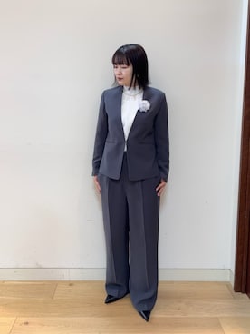 「アイテム（ブローチ/コサージュ）」を使った、ア デイ イン ザ　ライフさん（レディース・162cm）の冬コーディネート