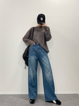 「アイテム（バックパック/リュック）」を使った、manamiさん（レディース・170cm）の秋コーディネート