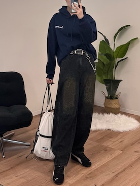 「アイテム（バックパック/リュック）」を使った、manamiさん（レディース・170cm）の秋コーディネート