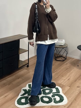 「nui nullu（ヌイヌル）のアイテム」を使った、manamiさん（レディース・170cm）の秋コーディネート