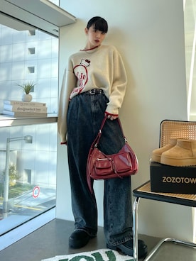 「sanrio（サンリオ）のアイテム」を使った、manamiさん（レディース・170cm）の秋コーディネート