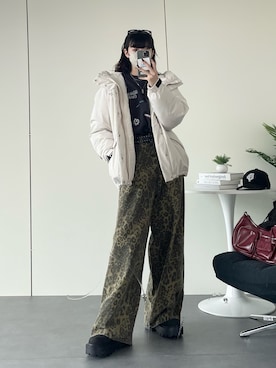 「アイテム（ダウンジャケット/コート）」を使った、manamiさん（レディース・170cm）の秋コーディネート