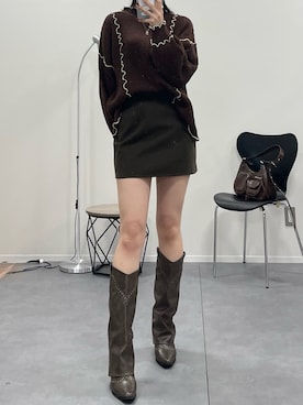 「nui nullu（ヌイヌル）のアイテム」を使った、manamiさん（レディース・170cm）の秋コーディネート