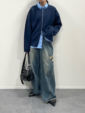 「nui nullu（ヌイヌル）のアイテム」を使った、manamiさん（レディース・170cm）の秋コーディネート