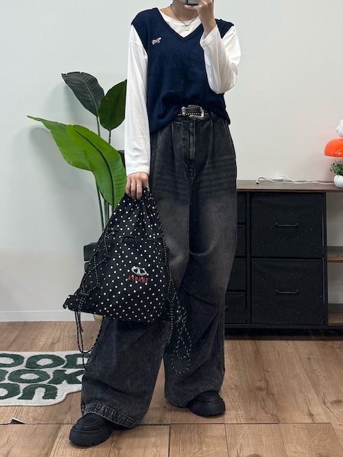 セール】PENNEYS/ペニーズ 別注 THE FOX ロゴワッペン刺繍 Vネック