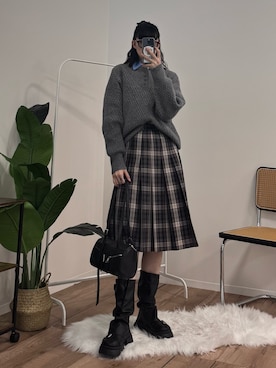 「着回しコーデ」｜manamiさん（レディース・170cm）の冬コーディネート