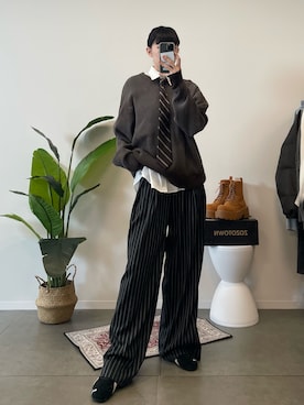 「アイテム（フォーマルスーツ/小物）」を使った、manamiさん（レディース・170cm）の冬コーディネート