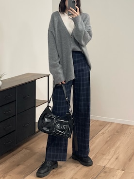 「アイテム（ショルダーバッグ）」を使った、manamiさん（レディース・170cm）の秋コーディネート