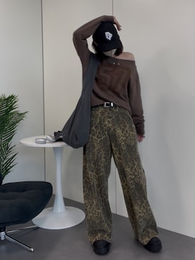 「アイテム（カーゴパンツ）」を使った、manamiさん（レディース・170cm）の秋コーディネート