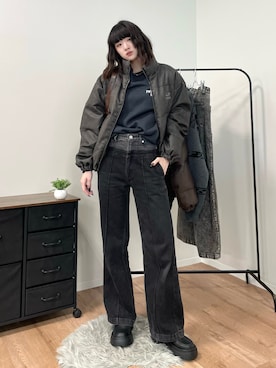 「forksy.（フォルクシー）のアイテム（ローファー）」を使った、manamiさん（レディース・170cm）の秋コーディネート