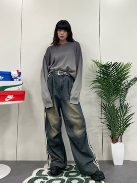 「アイテム（ボディバッグ/ウエストポーチ）」を使った、manamiさん（レディース・170cm）の冬コーディネート