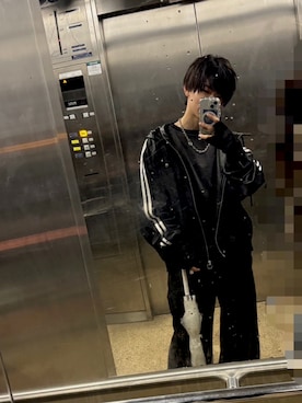 「アイテム（スウェットパンツ）」を使った、ゆTさん（メンズ・163cm）の秋コーディネート